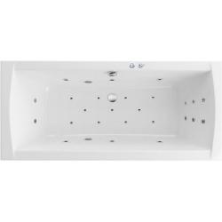 Ванна Excellent Aquaria Lux ULTRA, 180х80 см, акриловая, цвет- белый/хром, (с гидромассажем), с каркасом, прямоугольная, правосторонняя/левосторонняя, правая/левая, универсальная, приставная/встраиваемая