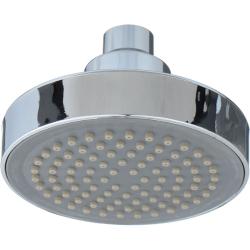 Верхний душ Melodia d100 мм, на потолок, пластик, круглый, с 1 режимом/тропический душ, размер 100х100 мм, цвет хром