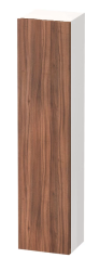 Пенал Duravit DuraStyle, 40x36x140 см, подвесной, (правый), с дверцей, с полкой, со стеклянными полками, цвет: орех темный/белый матовый, в ванную комнату