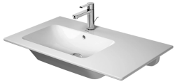 Раковина DURAVIT ME by Starck 83х49х18 см, подвесная, прямоугольная, санфарфор, с крылом, чаша слева, цвет белый, 1 отверстие под смеситель, слив/перелив, левая