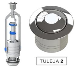 Сливной механизм KK-POL ZSB/211 однорежимный с STOP, высота 330-420 мм (хром) ZSB/211/0/T/2