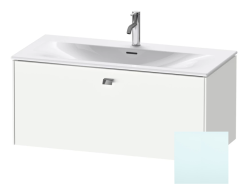 Тумба под раковину для консоли/столешницы Duravit Brioso 102х48х44,2 см, подвесная, ДСП, цвет: светло-голубой/хром, 1 выдвижной ящик, прямоугольная