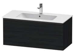 Тумба под раковину Duravit D-Neo, 98,4х44,2х44 см, подвесная, 1 выдвижной ящик, ДСП, цвет: дуб черный, шкафчик навесной, прямоугольная, правая/левая, в ванную комнату