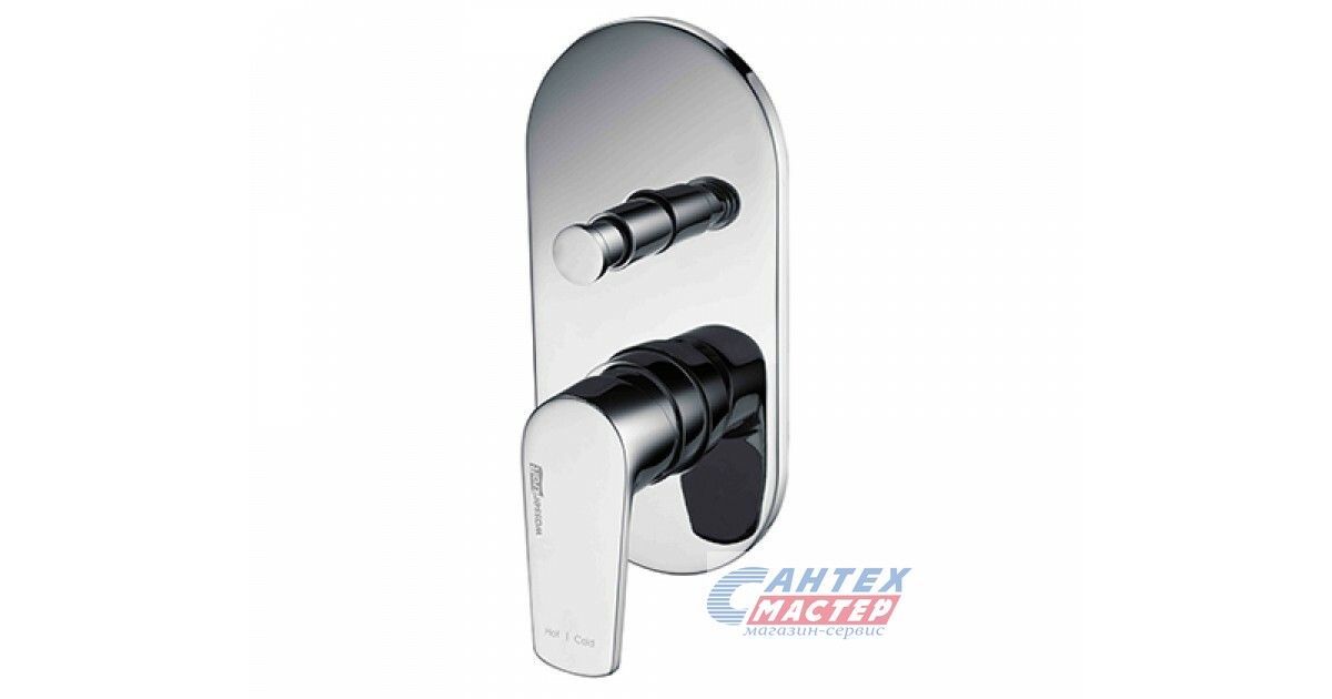 Смеситель для ванны и душа Wasserkraft Dill 6161 хром 