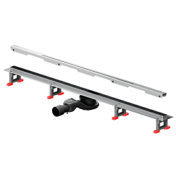 Душевой трап (лоток) AM.PM MasterFlow Slim 1000 мм комбинированный затвор со стальной матовой решеткой, цвет хром, выходная труба 40/50 мм, линейный