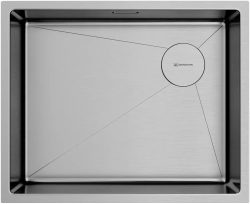 Мойка кухонная Omoikiri Taki 54-U/IF-IN Side SF, 44х54 см, врезная, из нержавеющей стали, прямоугольная, цвет нержавеющая сталь, без отверстия под смеситель, без крыла, слив-перелив, врезная под столещницу, для кухни