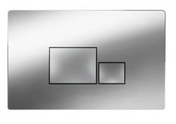 Кнопка смыва BelBagno, прямоугольная, цвет: хром глянцевый. пластик, клавиша управления для сливного бачка, инсталляции унитаза, двойная, механическая, панель, универсальная, размер 26х16,7х1,2 см