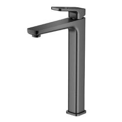 Смеситель для раковины/умывальника Raglo R51.15.09 однорычажный, высокий, неповоротный, фиксированный, излив длина 178 мм высота 278 мм латунь, цвет графит