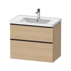 Тумба под раковину Duravit D-Neo, 78,4х45,2х62,5 см, подвесная, 2 выдвижных ящика, ДСП, цвет: натуральный дуб, шкафчик навесной, прямоугольная, правая/левая, для раковины D-Neo # 236780, в ванную комнату