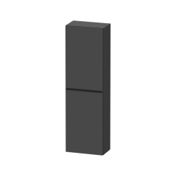 Пенал Duravit D-Neo, 40x24x132 см, подвесной, (левый), с распашной дверцей/одностворчатый, с 4 стеклянными полками, цвет: графит матовый, в ванную комнату