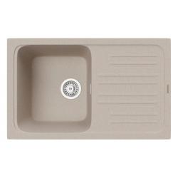 Мойка TopZero серия TopGran, 460х740 см, с правым крылом, врезная, из гранита, прямоугольная, цвет Beach, отверстие под смеситель, слив-перелив, для кухни Мойка TopZero серия TopGran, 460х740 см, с правым крылом, врезная, из гранита, прямоугольная, цвет Beach, отверстие под смеситель, слив-перелив, для кухни