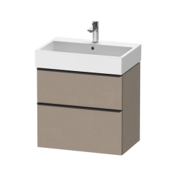 Тумба под раковину Duravit D-Neo, 68,4х44,2х62,5 см, подвесная, 2 выдвижных ящика, ДСП, цвет: лен, шкафчик навесной, прямоугольная, правая/левая, в ванную комнату