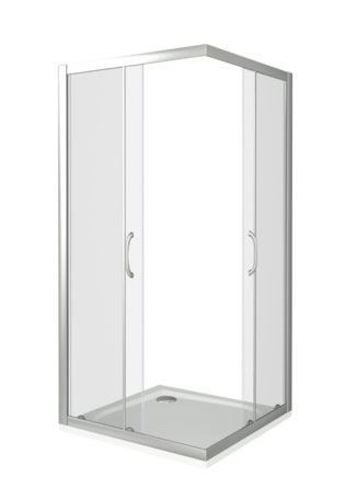 Душевое ограждение BAS Latte CR-80-C-WE 80х185 прозрачное стекло