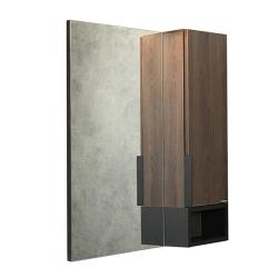 Зеркальный шкаф Comforty Франкфурт 75, 73х80х16 см, подвесной, цвет дуб шоколадно-коричневый, зеркало, с 1 распашной дверцей/полки, механизм плавного закрывания, прямоугольный