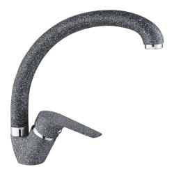 Смеситель для кухни/мойки VIEIR, однорычажный, поворотный, керамический, длина излива 195 мм, латунь, цвет графит