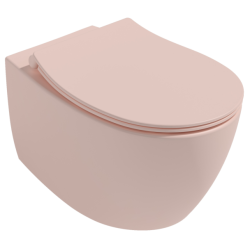 Унитаз подвесной ISVEA Sentimenti Neo, 363х510х400 мм, цвет: лососевый матовый, горизонтальный (в стену) выпуск, без сиденья, безободковый, антивсплеск, под скрытый бачок