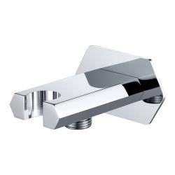 Шланговое подключение Lemark, цвет хром, с держателем душевой лейки, резьбовое соединение, настенное, для душа/ванной