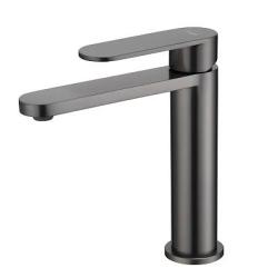 Смеситель для раковины/умывальника Raglo R10.10.09 однорычажный, неповоротный, фиксированный, излив длина 135 мм высота 143 мм нержавеющая сталь, цвет графит