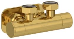 Вентиль 2х3/4" Сунержа угловой скрытый-скрытый EU50, цвет золото