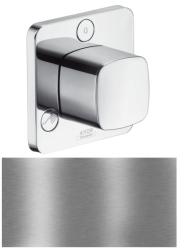 Вентиль Axor Urquiola Trio/Quattro запорный/переключающий, скрытого монтажа, 10х10 см, квадратный, латунь, цвет: под сталь, керамический, встраеваемый/встроенный, для ванны/душа