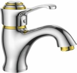 Смеситель для раковины/умывальника Accoona, однорычажный, неповоротный, керамический, длина излива 120 мм, латунь, цвет хром