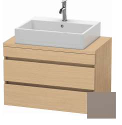 Тумба под раковину для консоли/столешницы Duravit DuraStyle 80х47,8х51,2 см, подвесная, ДСП, цвет: натуральный дуб/базальт, 2 выдвижных ящика, прямоугольная
