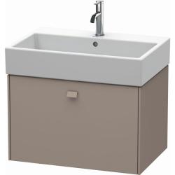 Тумба/шкафчик для консоли/столешницы Duravit Brioso под раковину 62х48х44,2 см, подвесная, ДСП, цвет: базальт, 1 выдвижной ящик, прямоугольная