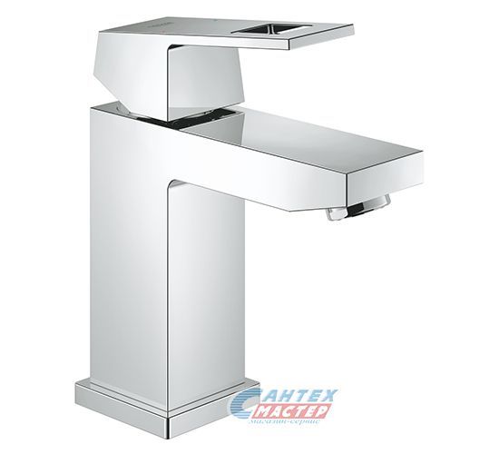 Смеситель для раковины Grohe Eurocube однорычажный, излив короткий, длина 98 мм, керамический, латунь, цвет хром, без донного клапана