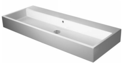 Раковина DURAVIT Vero Air, 120х47х16,5 см, подвесная, прямоугольная, санфарфор, цвет белый, без отверстия под смеситель, без перелива