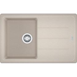 Мойка кухонная Franke BASIS BFG 611, 78х50 см, врезная, искусственный гранит (Fragranite+), прямоугольная, цвет сахара, без отверстия под смеситель, с крылом, оборачиваемая