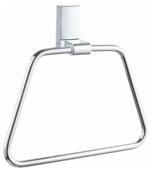 Полотенцедержатель Haiba, настенный, форма кольцо, латунный, для полотенец в ванную/туалет/душевую кабину, цвет хром