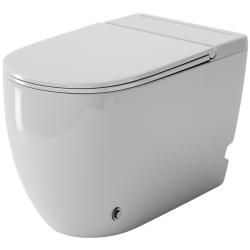 Унитаз Grossman GR-PR-5502  45х36х57 см, напольный, приставной, цвет белый, фаянс, овальный, горизонтальный (прямой) выпуск, безободковый, антивсплеск, импульсный механизм слива