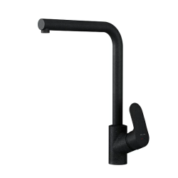 Смеситель для кухни/мойки Am.Pm Like однорычажный, поворотный, керамический, с высоким изливом, длина 218 мм, латунь, цвет черный