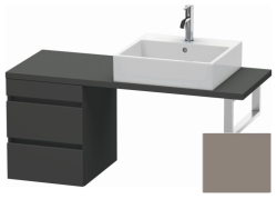 Тумба/шкафчик для консоли/столешницы Duravit DuraStyle под раковину 40х47,8х51,2 см, подвесная, ДСП, цвет: графит/базальт, 2 выдвижных ящика, прямоугольная