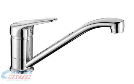 Смеситель для кухни/мойки Lemark Luna однорычажный, керамический, с изливом, длина 227 мм, латунь, цвет хром, кухонный, хромированный, вертикальный, однорукий, одноручный, однозахватный, одноручковые, кран, комплект, сантехника