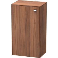 Полупенал Duravit Brioso L, 27х19,6х61 см, подвесной/напольный, (левый), с дверцей/одностворчатый, со стеклянными полками, цвет: орех матовый/хром, в ванную комнату