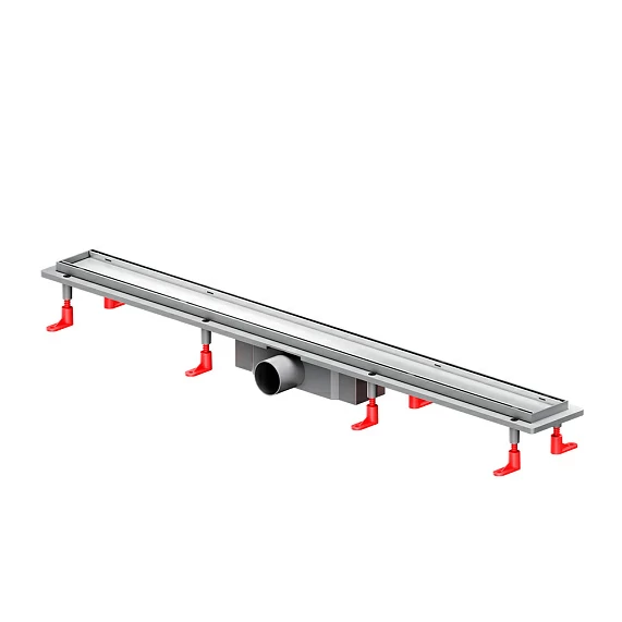 Душевой трап (лоток) AM.PM PrimeFlow 900 мм комбинированный затвор со стальной матовой решеткой, под плитку, цвет хром матовый, выходная труба 50 мм, линейный