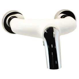 Смеситель для душа Webert Aria однорычажный, керамический, настенный, без излива/шланга/лейки, латунь белый