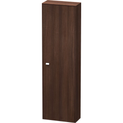 Пенал Duravit Brioso R, 52x24x177 см, подвесной, (правый), с дверцей, с полкой, со стеклянными полками, цвет: каштан темный/хром, в ванную комнату