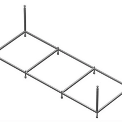 Каркас для ванны AM.PM Spirit 180х70 см (шпильки), стальной, цвет серый, четыре опоры, прямоугольный, универсальный для ванны