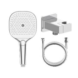 Душевой гарнитур Raglo R476.40 комплект: ручной душ 3 режима/держатель для душа/шланг для душа 150 см, латунь/пластик, цвет хром, (с подключением шланга)