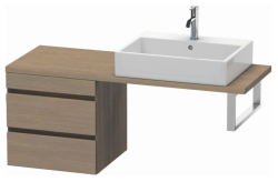Тумба/шкафчик для консоли/столешницы Duravit DuraStyle под раковину 50х47,8х51,2 см, подвесная, ДСП, цвет: дуб терра, 2 выдвижных ящика, прямоугольная