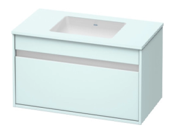 Тумба под раковину для консоли/столешницы Duravit Ketho 80х55х42,6 см, подвесная, ДСП, цвет: светло-голубой, 1 выдвижной ящик, прямоугольная