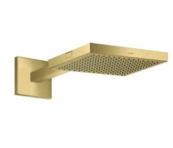 Верхний душ AXOR ShowerCollection 240/240 1jet с держателем, настенный монтаж, квадратный, с 1 режимом, размер 24х24 см, металлический, цвет: шлифованная медь, для душа/ванной