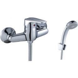 Смеситель для душа Rossinka, настенный, однорычажный, без излива, с душевым гарнитуром, керамический, латунь, цвет хром