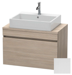 Тумба под раковину для консоли/столешницы Duravit DuraStyle 80х54,8х51,2 см, подвесная, ДСП, цвет: сосна серебристая/белый матовый, 1 выдвижной ящик, прямоугольная
