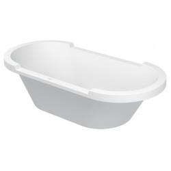 Ванна Duravit Starck 190х90 см встраиваемая, акриловая, цвет: белый, (без гидромассажа, ножек, сифона, фронтальной панели), овальная