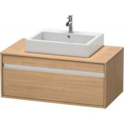 Тумба под раковину для консоли/столешницы Duravit Ketho 120х55х42,6 см, подвесная, ДСП, цвет: дуб европейский, 1 выдвижной ящик, для встраиваемой снизу раковины, прямоугольная