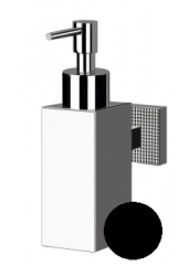 Дозатор Cezares PRIZMA для жидкого мыла, настенный, металл, цвет черный матовый, для ванной, на стену