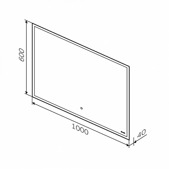 Зеркало AM.PM Spirit 2.0, 1000х40х600 мм, с LED/ЛЕД-подсветкой, прямоугольное, с антизапотеванием сенсорное, для ванны, навесное/подвесное/настенное